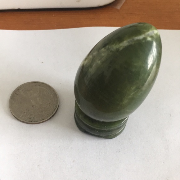 Other - Nephrite jade crystal egg and stand